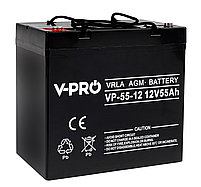 Акумулятор AGM VRLA V-PRO 12V 55Ah необслуговуваний VOLT POLSKA, фото 3