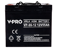 Акумулятор AGM VRLA V-PRO 12V 55Ah необслуговуваний VOLT POLSKA, фото 4
