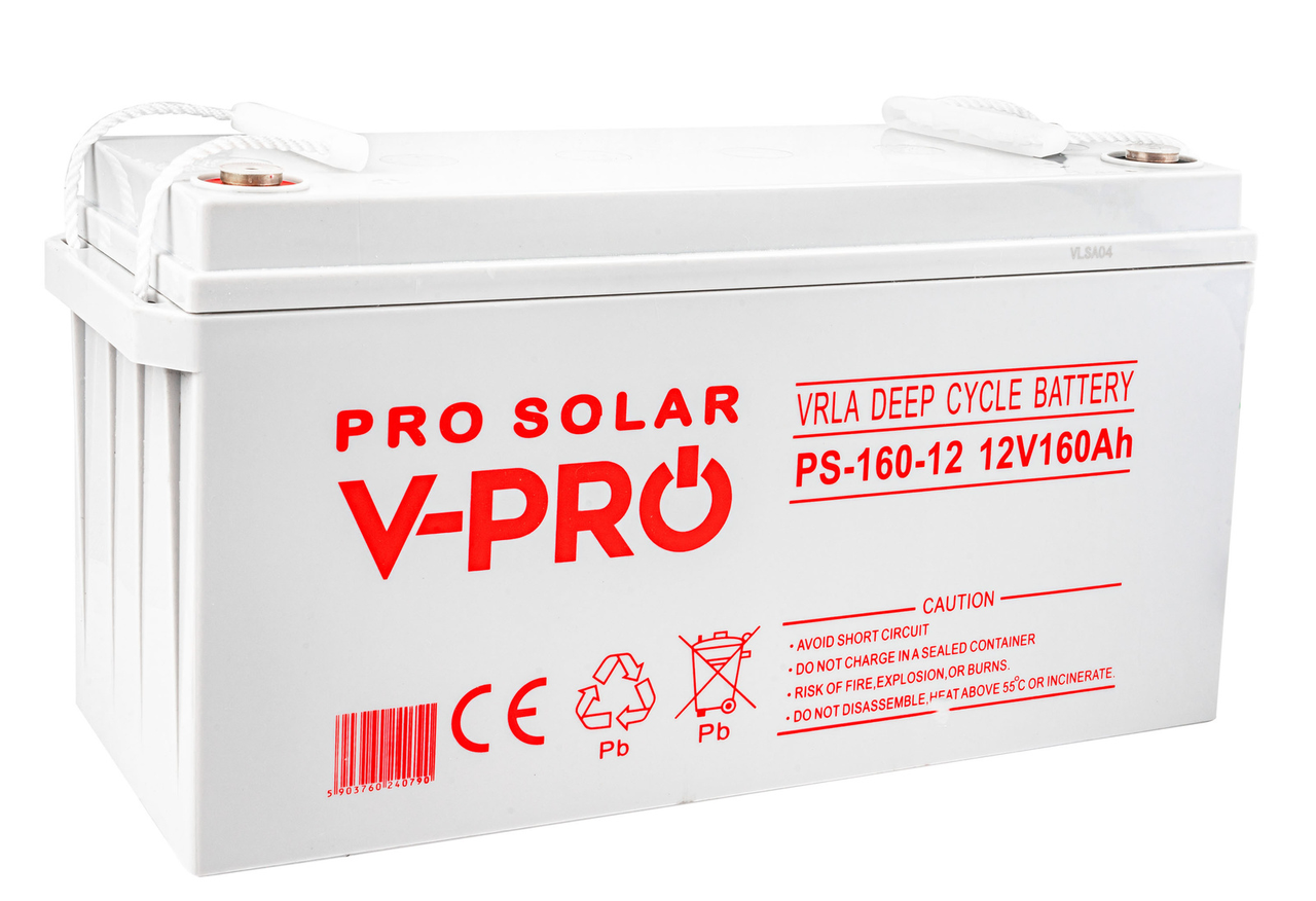 СОНЯЧНА батарея VPRO DEEP CYCLE 12 В 160 Аг Необслуговувана VOLT POLSKA