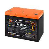Акумулятор LogicPower LiFePO4 12,8V - 100 Ah (1280Wh) (BMS 80A/40А) пластик для ДБЖ ILP, фото 3