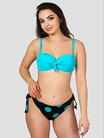 ОПТ Купальник в горошок Z.Five 86011 36-44 блакитний на 42 44 46 48 50 52 розмір