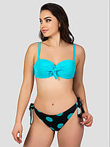 ОПТ Купальник в горошок Z.Five 86011 36-44 блакитний на 42 44 46 48 50 52 розмір, фото 3