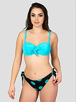 ОПТ Купальник в горошок Z.Five 86011 36-44 блакитний на 42 44 46 48 50 52 розмір, фото 2