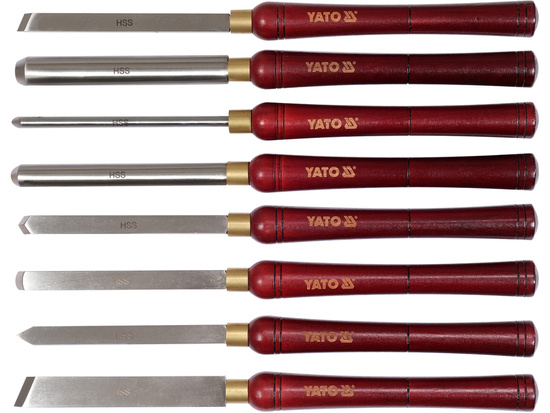Набір токарних різців по дереву 8 шт. YATO YT-62780, фото 1
