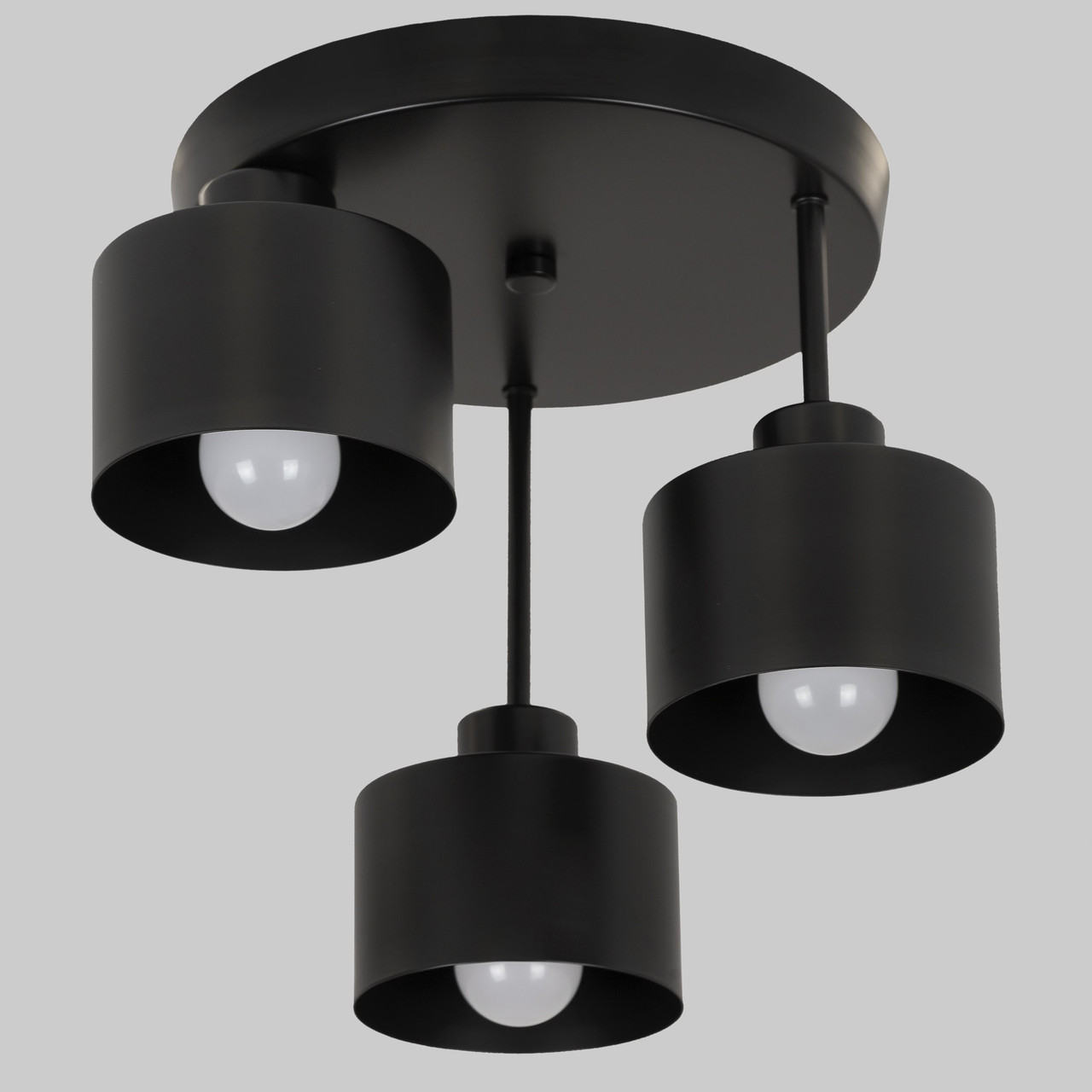 Стельова люсттра з 3 плафонами в стилі лофт "Loft Trio Light" (52-9905-3 BK)