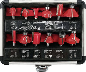 Набір з 12 фрез з хвостовиком для точної обробки дерева YATO YT-68006