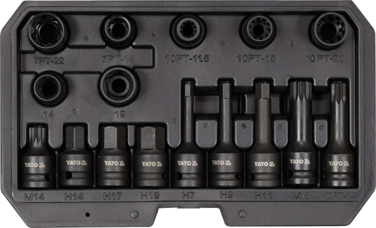 Набір інструментів для гальмівних затискачів 1/2" 16 шт. YATO YT-06811, фото 1