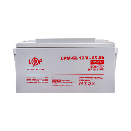 Акумулятор гелевий LPM-GL 12V - 65 Ah, фото 1