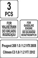 Комплект фіксаторів газорозподілу Peugeot/Citroen VTI YATO YT-06023, фото 7