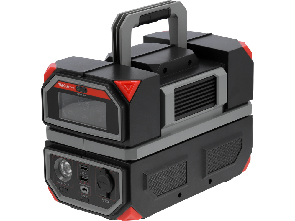 Портативна електростанція 300Вт, 315Вт*г, 230В, USB-C PD YATO YT-83090, фото 1