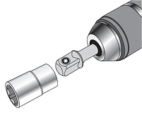Комплект перехідників SDS-PLUS для розеток-1/4", 3/8", 1/2" YATO YT-04686, фото 4