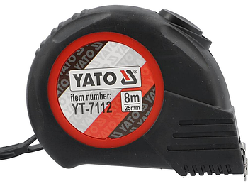 Рулетка сталева 8м х 25мм YATO YT-7112