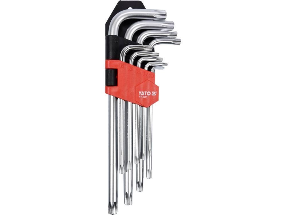 Ключі шестигранні Torx довгі t10-t50 9 шт. YATO YT-0511