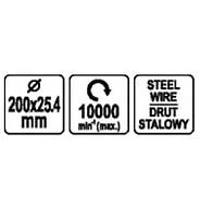 Дротяна щітка для кіс та тримерів YATO YT-85142, фото 4