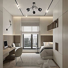 Стельова люсттра з 3 плафонами в стилі лофт "Loft Trio Light" (52-9904-3 BK), фото 5