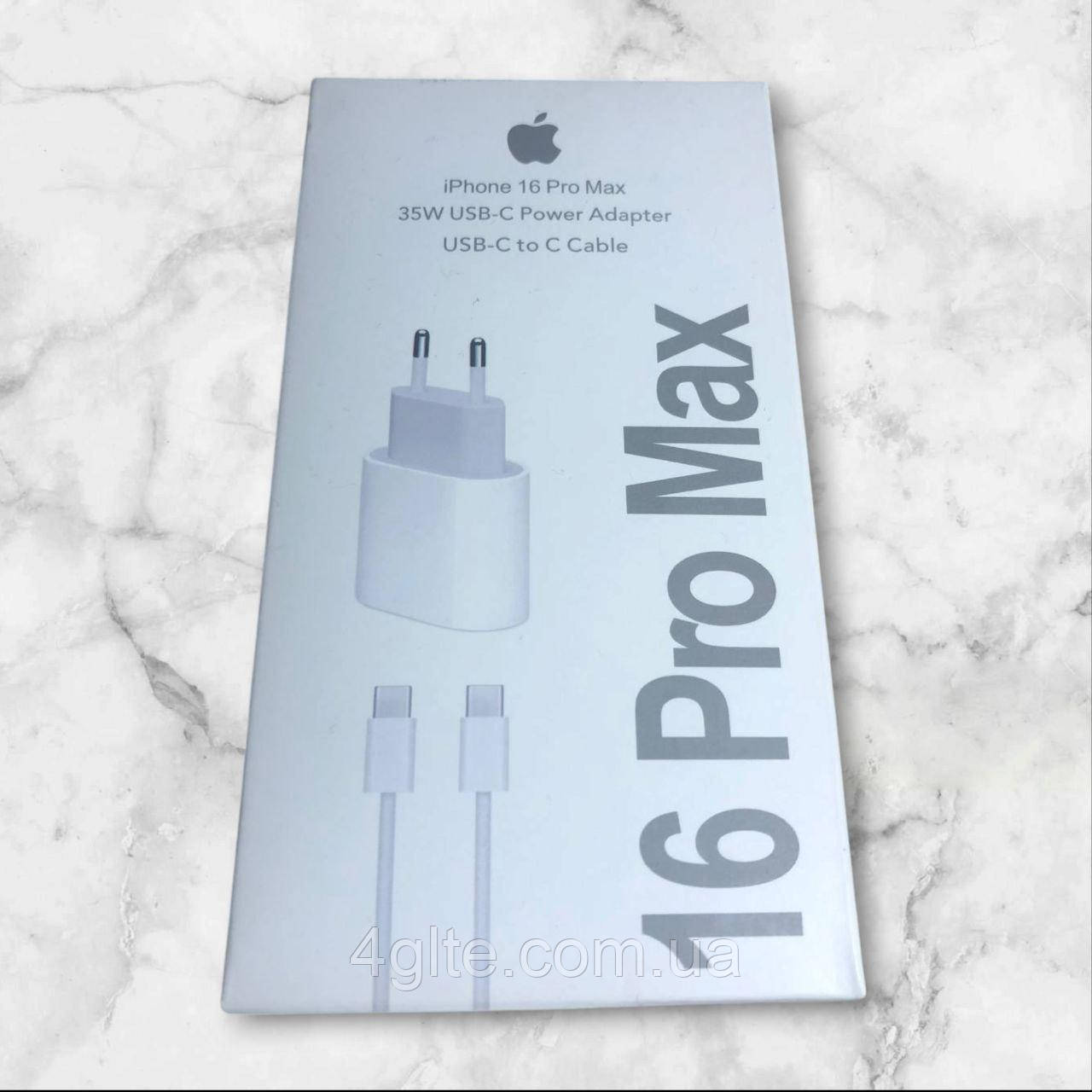 Мережевий зарядний пристрій 35 W USB-C Power Adapter USB-C to Cable 1 m White (MHJE3ZM), фото 1
