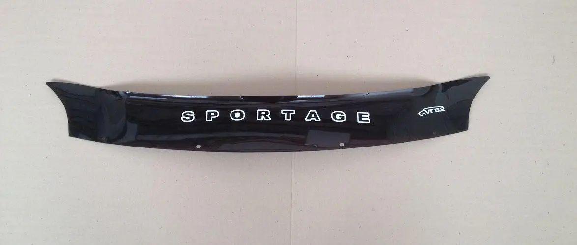 Мухобійка Kia Sportage (короткий) (2015&gt,) (VT-52) Дефлектор капота накладка