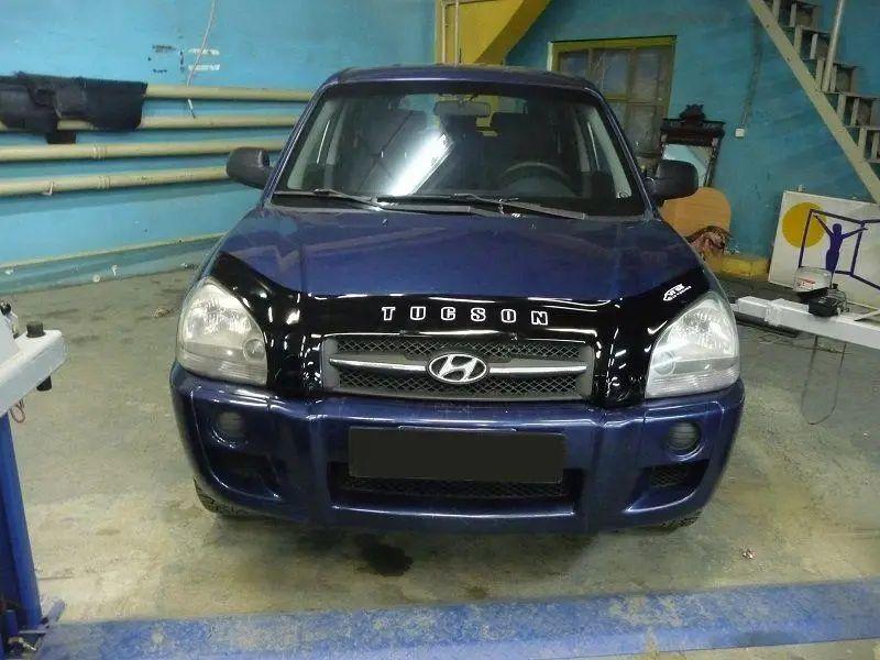 Мухобійка Hyundai Tucson (2004-2009) (VT-52) Дефлектор капота накладка