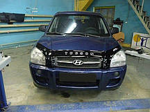 Мухобійка Hyundai Tucson (2004-2009) (VT-52) Дефлектор капота накладка