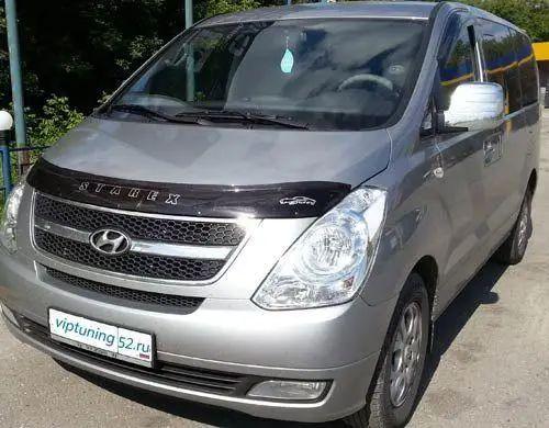 Мухобійка Hyundai Grand Starex (2007&gt,) (VT-52) Дефлектор капота накладка