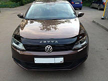 Мухобійка VW Jetta VI (2010&gt,) (VT-52) Дефлектор капота накладка