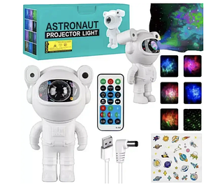 Світильник із проекцією Зіркове Небо, лазерний нічник-проектор астронавт дитячий нічний світильник