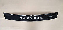Мухобійка Peugeot Partner (короткий) (2008&gt,) (VT-52) Дефлектор капота накладка