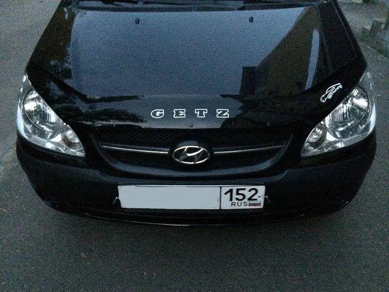 Мухобійка Hyundai Getz (2005>,) (VT-52) Дефлектор капота накладка