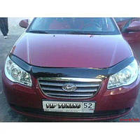 Мухобійка Hyundai Elantra (2007-2010) (VT-52) Дефлектор капота накладка