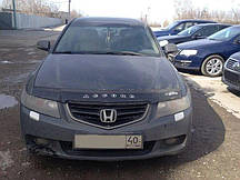 Мухобійка Honda Accord VII (з молдингом) (2002-2006) (VT-52) Дефлектор капота накладка.
