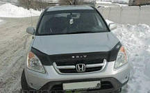 Мухобійка Honda CR-V (довгий) (2002-2007) (VT-52) Дефлектор капота накладка