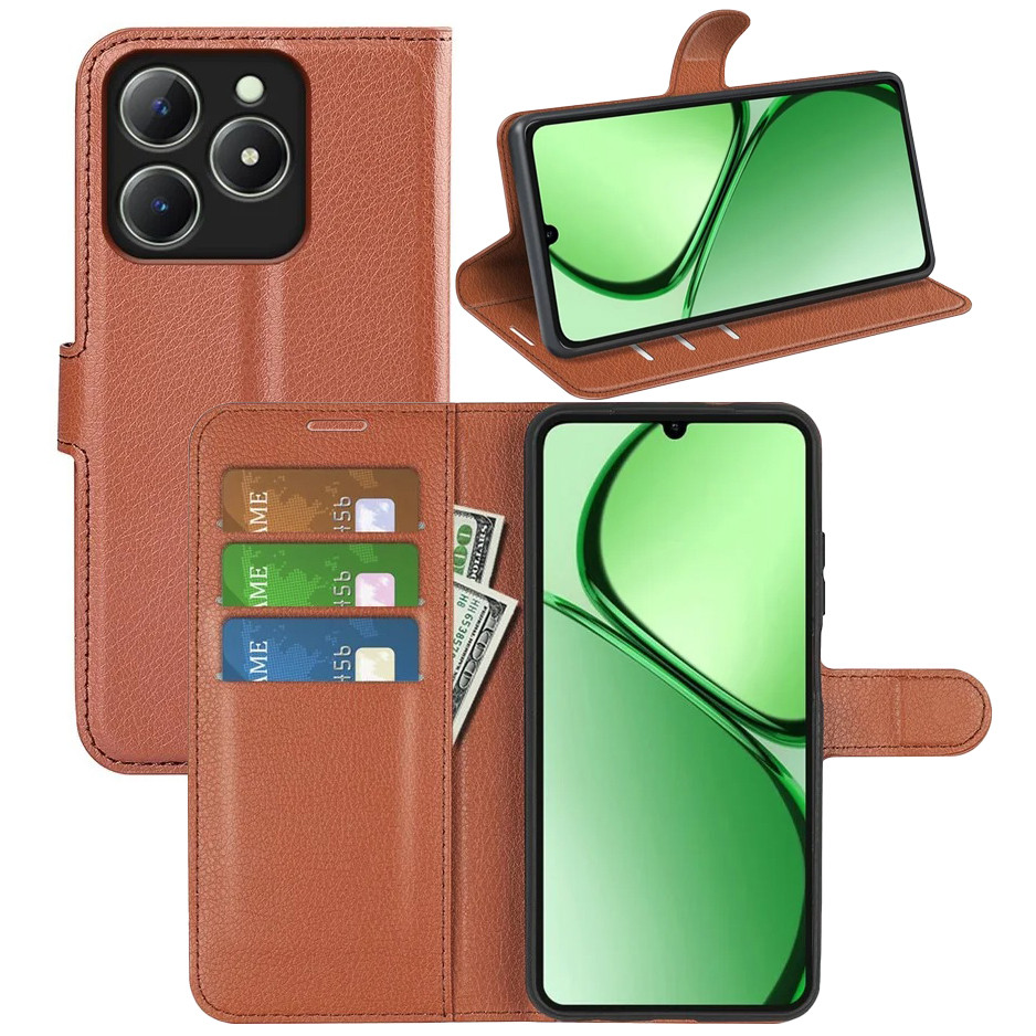 Чохол-книжка Litchie Wallet для Realme C63 / C61 Brown