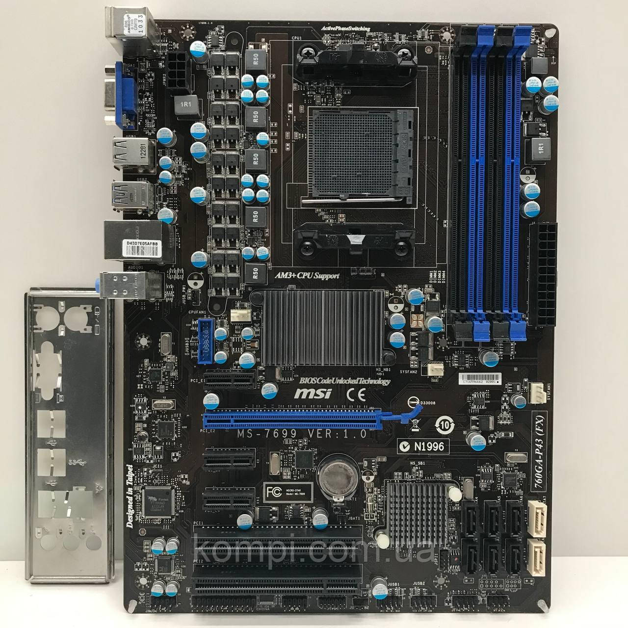 Материнська плата sAM3+ MSI 760GA-P43(FX) (Socket AM3+,DDR3, AMD FX, б/у)