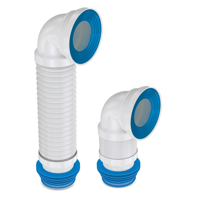 Гнучка армована труба для підключення унітазу Ø110 під кутом 90 довжина 500 мм NOVA 7044N, фото 1