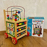 Дитяча розвивальна іграшка MD 2000 дерев'яна лабіринт на прововці, фото 2