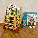 Дитяча розвивальна іграшка MD 2000 дерев'яна лабіринт на прововці, фото 10