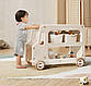 Стелаж-машинка з контейнерами Terrio “Lorry” Коричнево-білий, фото 3