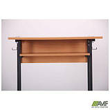 Парта учнівська одномісна з полицею 6 р.г. (700х500х760 мм) бук, ТМ Амф, фото 5