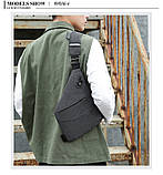 Барсетка сумка чоловіча слинг на грудь для через плечо спортивна Барсетка сумка-usb чоловіча упер цена ОПТ, фото 2