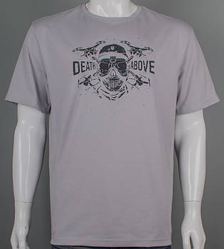 Футболка батал Кара з неба 2502б (Уп.4шт 3XL,4XL), Світло-сірий