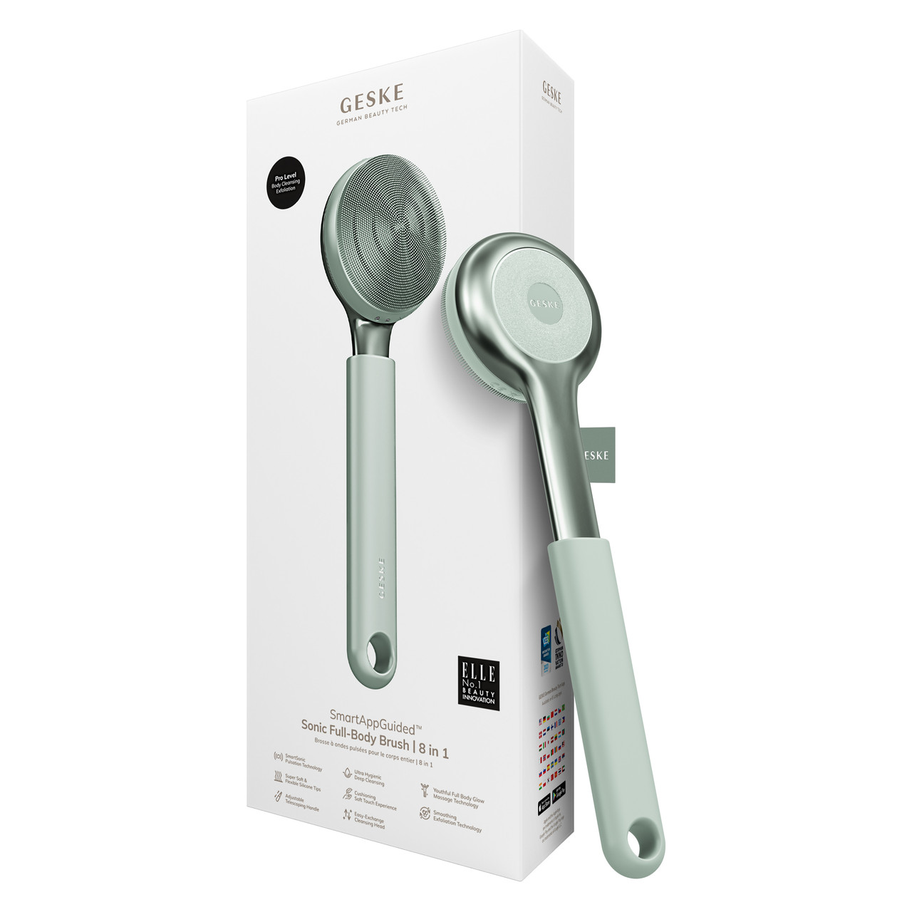 Ультразвукова щітка для всього тіла Geske Sonic Full-Body Brush&Intensive Exfoliator 8в1 (Green)