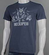 Футболка чоловіча Нескорені 2501м (Уп.4шт M-XXL), Графіт, фото 3