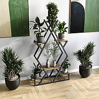 Стелаж для квітів та рослин з метала та ЛДСП
