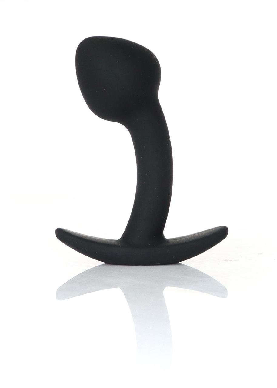 Анальна пробка - Silicone Black Curved Plug S 18+, фото 1