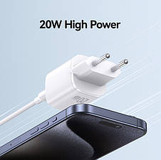 МЗП USAMS CC248 20W GaN Fast Charger (EU) White, фото 3