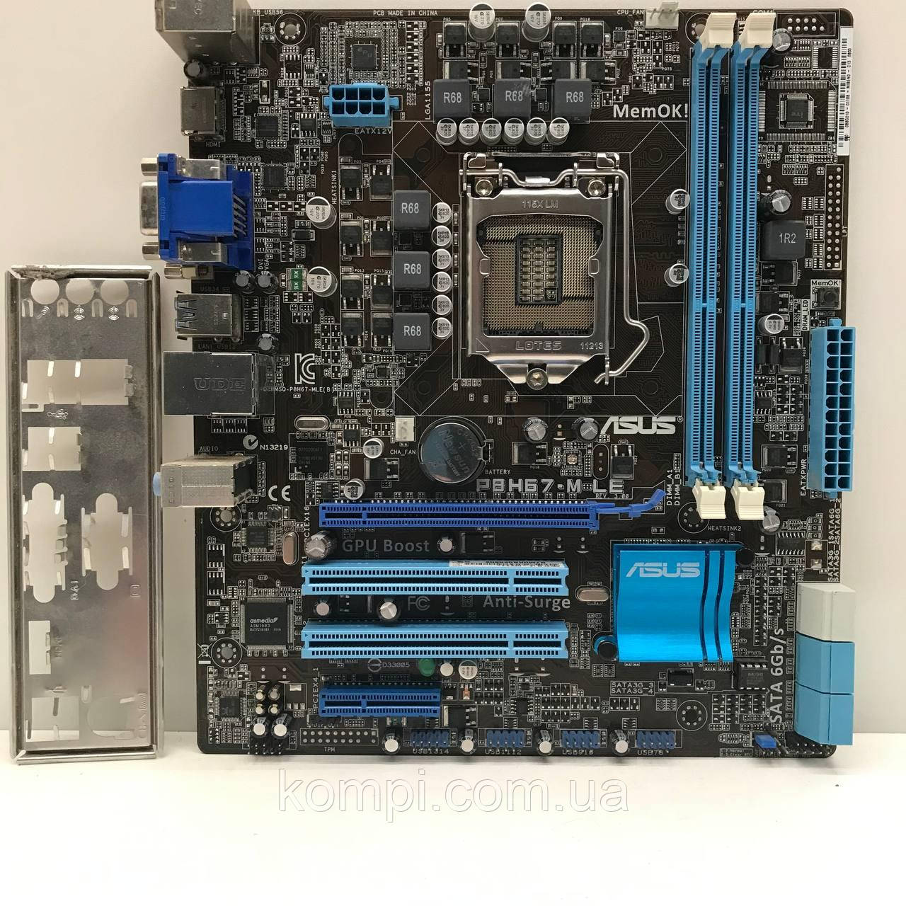 Материнська плата s1155 ASUS P8H67-M LE (Socket 1155, DDR3, б/у)