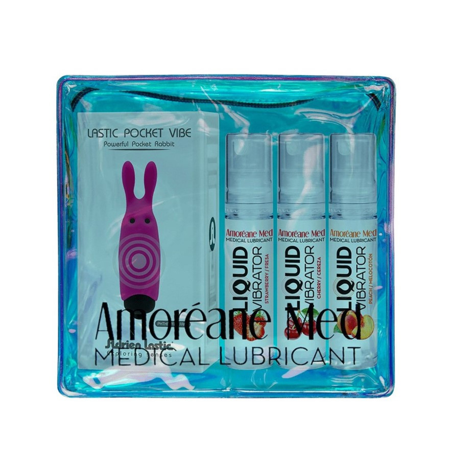 Набір вібраторів - Amoreane Med Pink (strawberry + peach + cherry по 10 мл) Кітті