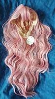 Перука з чубким волосся рожеве