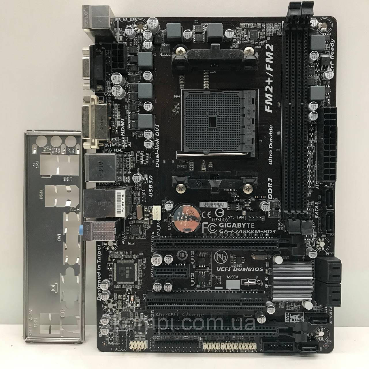 Материнська плата sFM2+ GIGABYTE GA-F2A88XM-HD3 (Socket FM2+,DDR3,б/у), фото 1