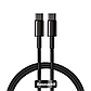 Кабель для зарядки Baseus Tungsten Gold Fast Charging Data Cable Type-C to Type-C 100W 20V 5A 1m Чорний, фото 2